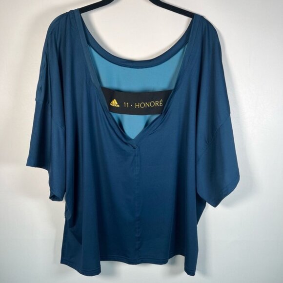 NWT ADIDAS X 11 HONOR Lightweight Training Tee Legend Marine/Black Size‎ 1X - Picture 5 of 13